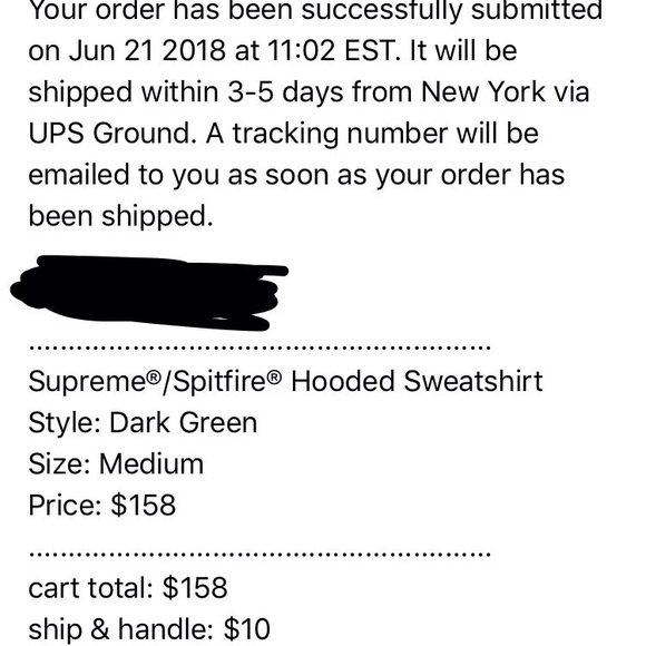 Supreme Spitfire Hooded Sweatshirt Size Medium - Picture 7 of 7
